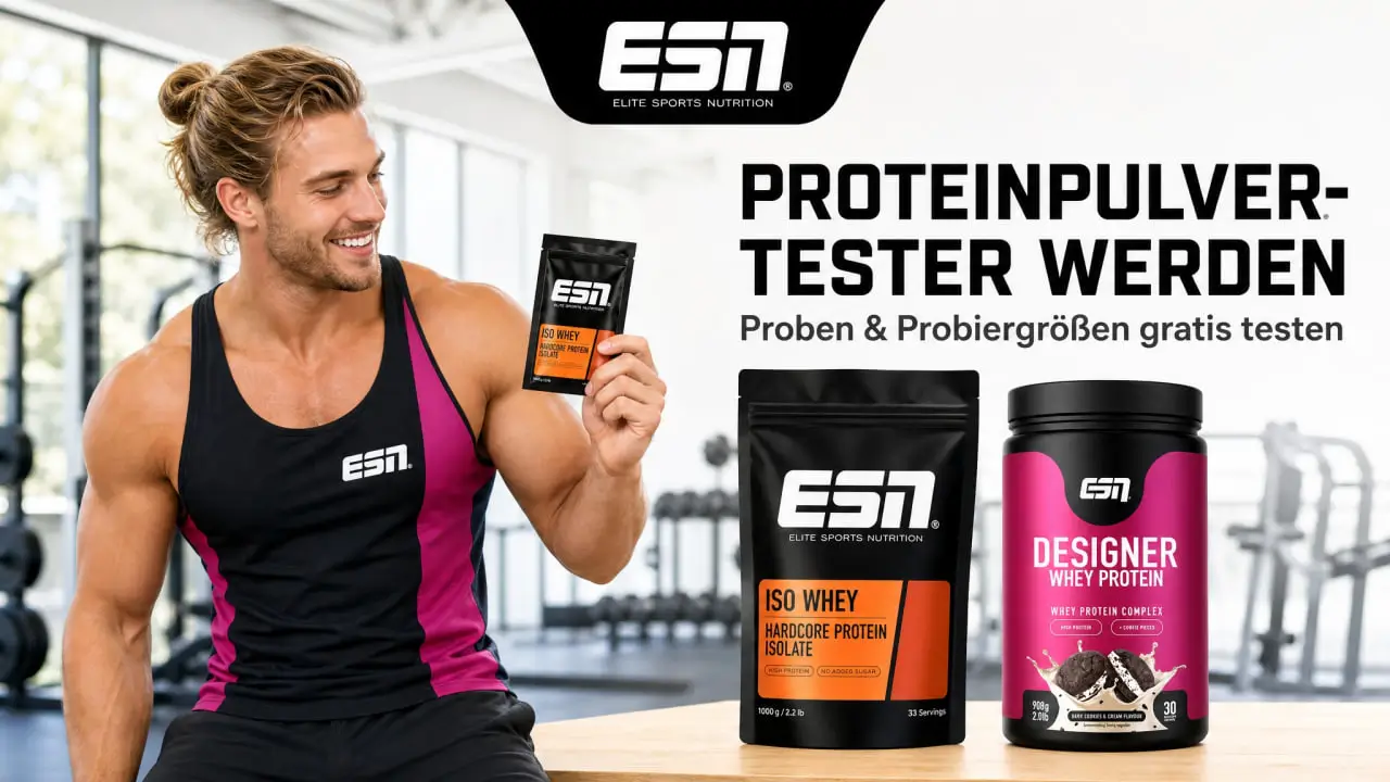 Proteinpulver-Tester werden: Proben und Probiergrößen gratis testen
